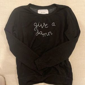Lingua Franca x Whitney size S sweatshirt “give a damn”
